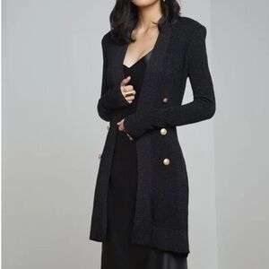 L'agence Noe Double-Breasted Cardigan black, Size Large, Like New